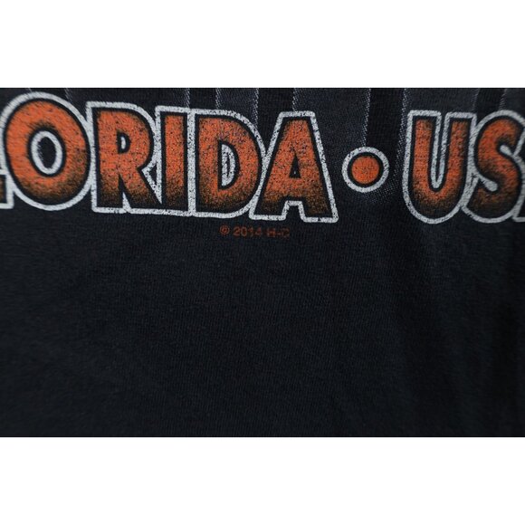 Vintage Y2K Harley Davidson Mens 2XL Faded Spell Out Big Logo T-Shirt Black - Picture 13 of 16